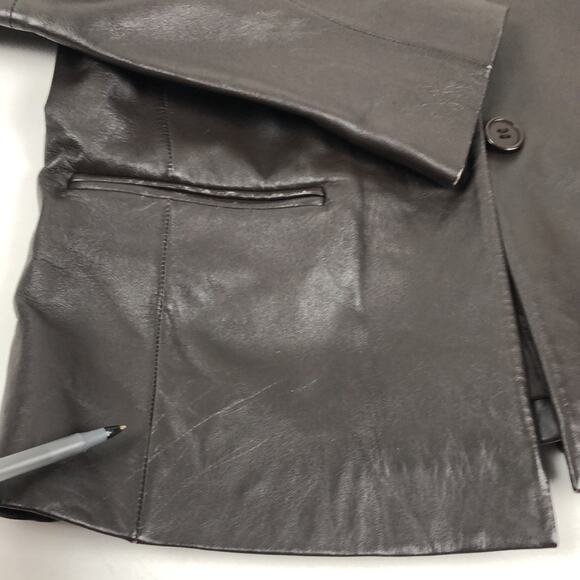 Margaret Godfrey Brown Leather Jacket Small - Picture 9 of 10